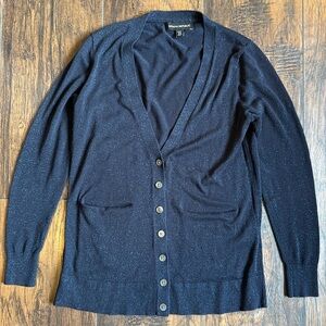 Banana Republic cardigan black with sparkle blue size XS (K11)